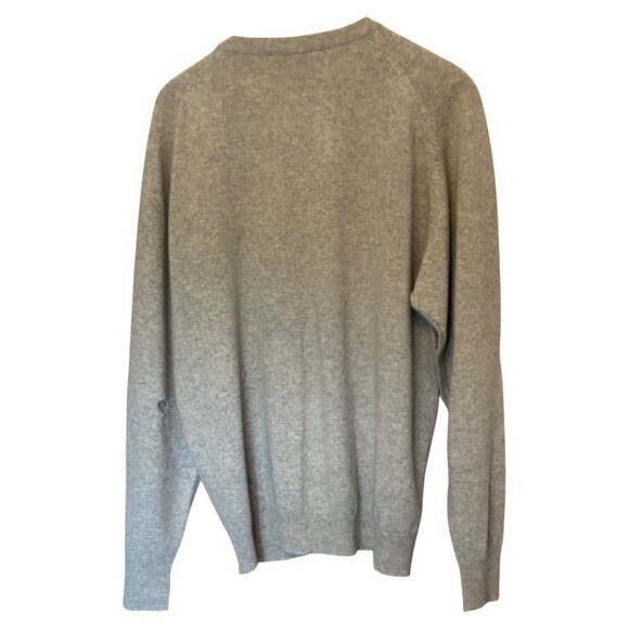 Daniel Bishop Men’s Gray 100% Cashmere Sweater L Distressed Holes Pilling Craft - Picture 2 of 7